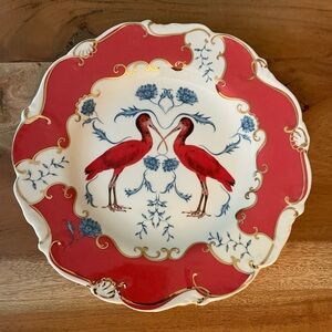 Anthropologie Lou Rota Dessert Plate, sold out Scarlet Ibis